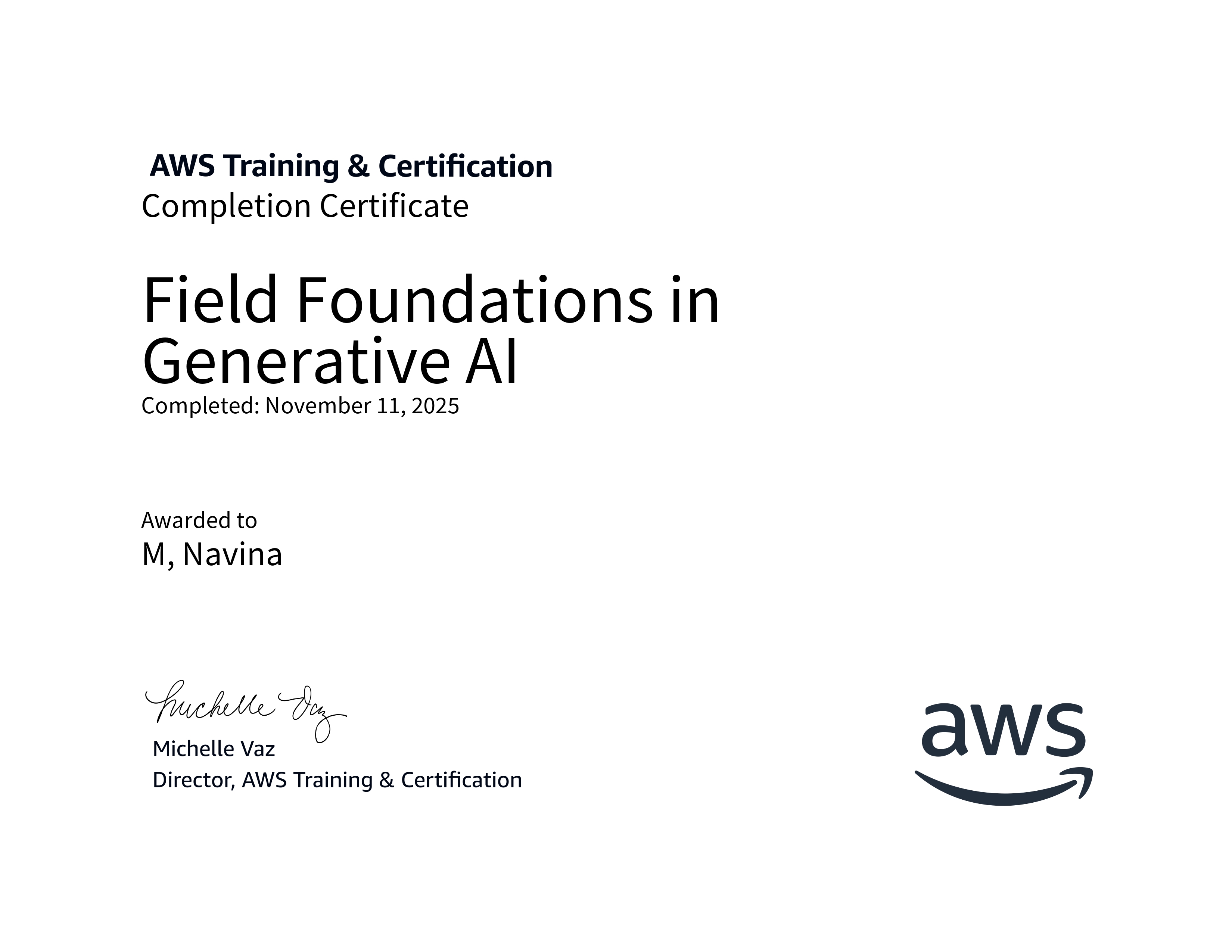 Field Foundations in Generative AI